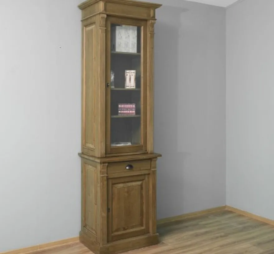 Casa Padrino Bücherregal im Landhausstil mit 1 Tür, 73 x 51 x 240 cm