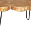 Casa Padrino Beistelltisch Baumstamm Akazien Holz und Eisen Industrial Design 80 - 115 cm