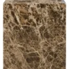 Casa Padrino Beistelltisch mit schwarz-grauem Marmor und goldenem Sockel 40 x 40 x H. 50 cm - Luxus Wohnzimmer Deko