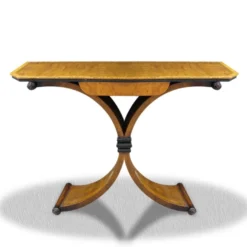 Casa Padrino Beistelltisch mit Schublade in Braun und Schwarz, 100 x 35 x H. 85 cm - Luxus Konsolentisch