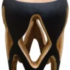 Casa Padrino Beistelltisch Schwarz / Naturfarben 40 x H. 54,5 cm - Wohnzimmermöbel