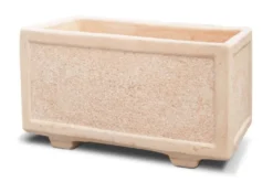 Casa Padrino Beton Blumenkübel Rosa 82 x 42 x H. 44 cm - Rechteckiger Beton Pflanzkübel