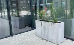 Casa Padrino Beton Blumenkübel Grau 120 x 40 x H. 74 cm - Rechteckiger Beton Pflanzkübel