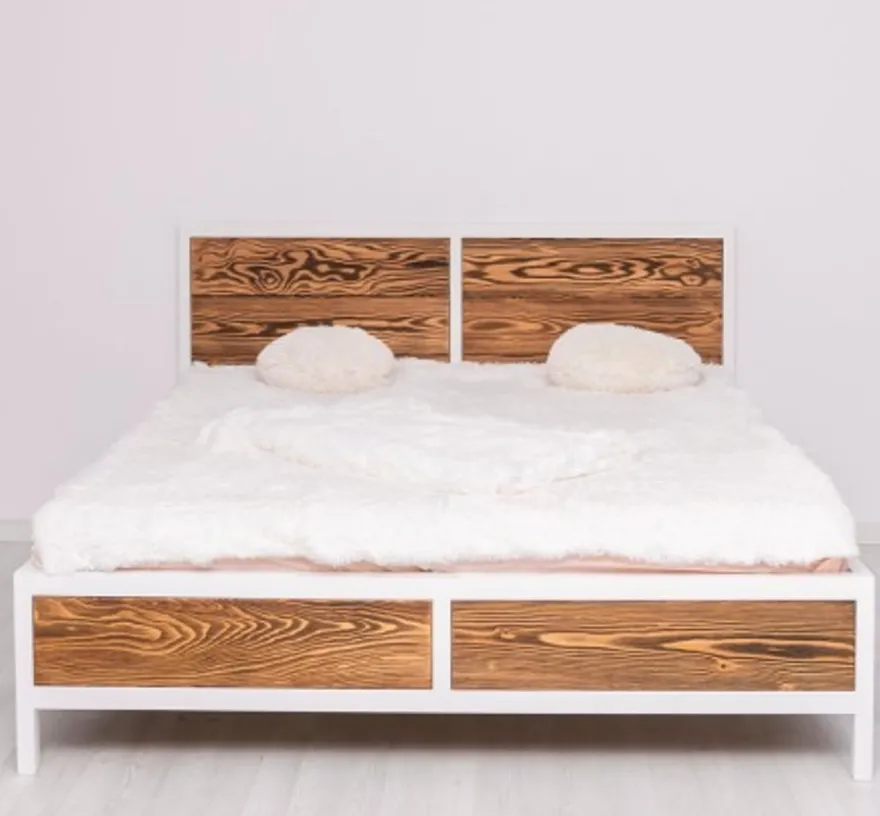 Casa Padrino Bett im Landhausstil, 140 x 200 x 110 cm