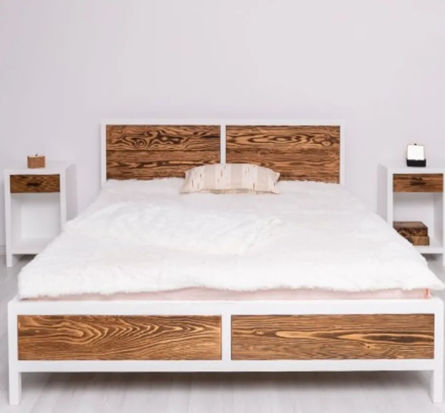 Casa Padrino Bett im Landhausstil, 140 x 200 x 110 cm