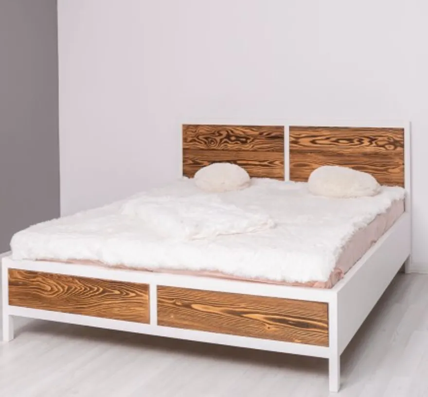 Casa Padrino Bett im Landhausstil, 140 x 200 x 110 cm
