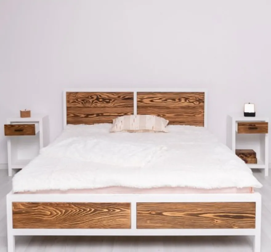 Casa Padrino Bett im Landhausstil, 140 x 200 x 110 cm