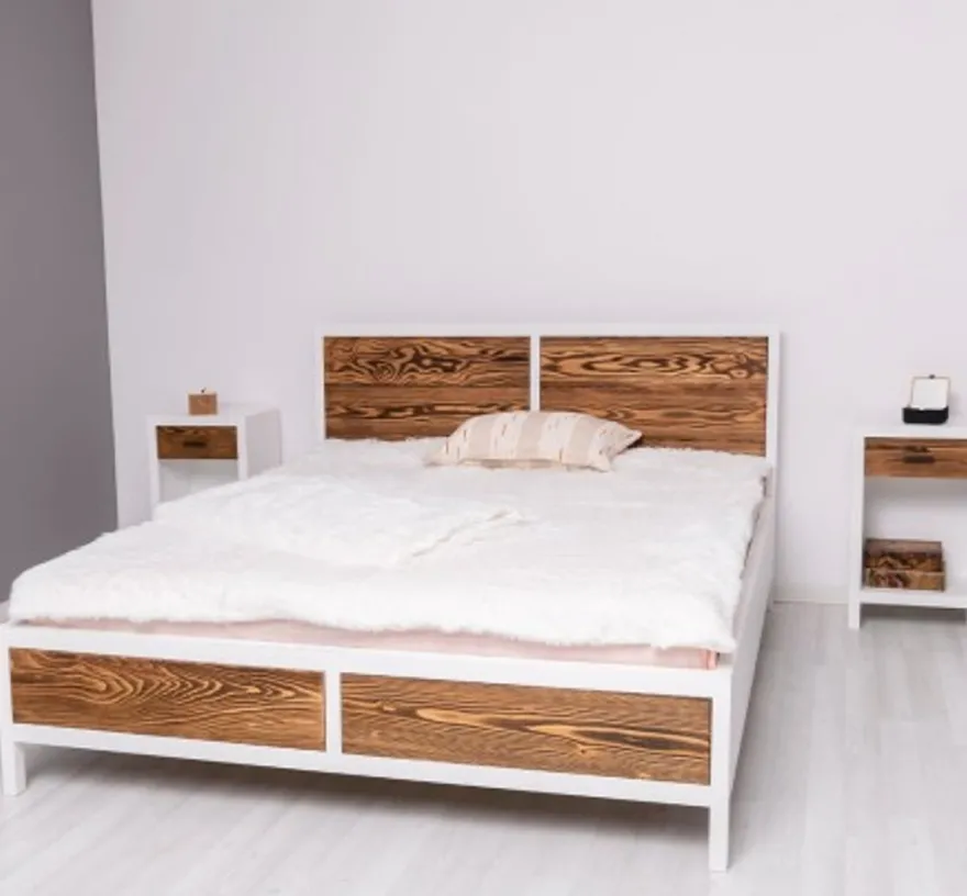 Casa Padrino Bett im Landhausstil, 140 x 200 x 110 cm