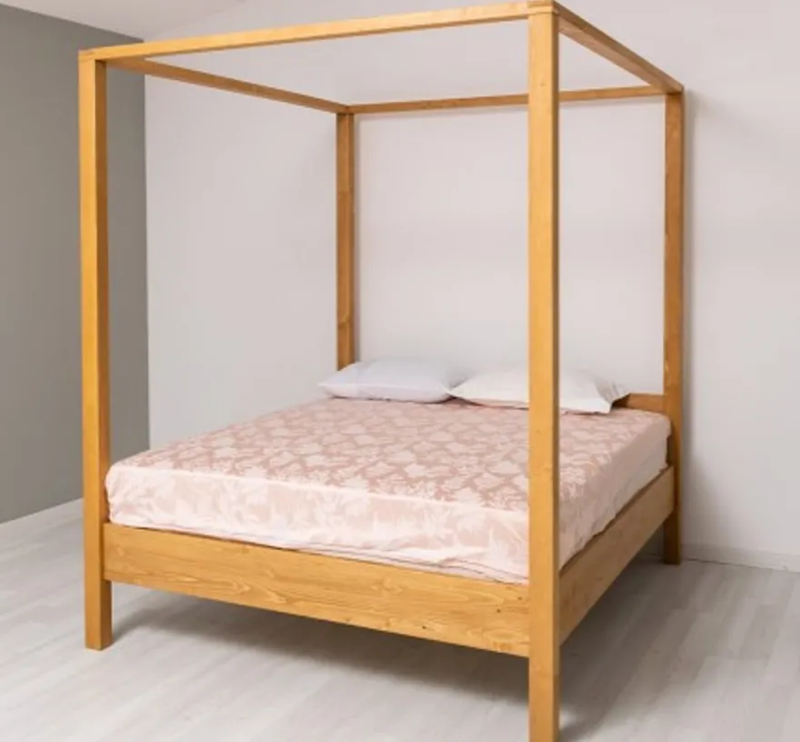 Casa Padrino Bett im Landhausstil, 180 x 200 x 214 cm