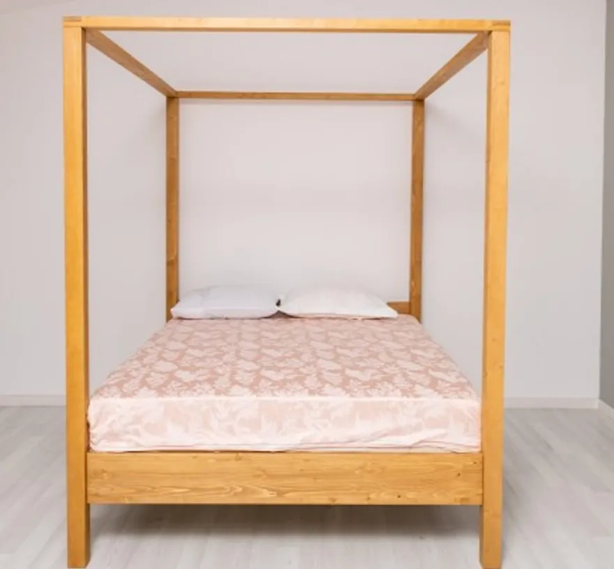 Casa Padrino Bett im Landhausstil, 180 x 200 x 214 cm