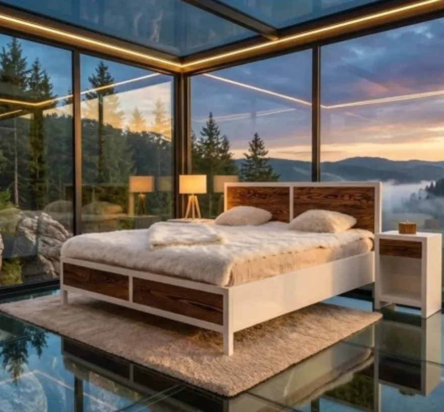 Casa Padrino Bett im Landhausstil, 180 x 200 x 110 cm
