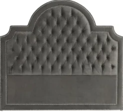 Casa Padrino Bett-Kopfteil in dunkelgrau 199 x H. 179 cm - Luxus Schlafzimmer Möbel