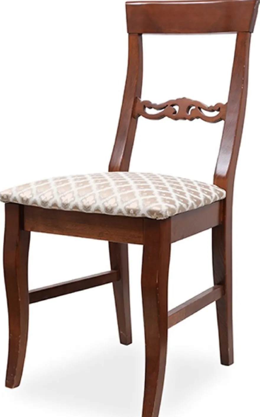 Casa Padrino Biedermeier Esszimmer Stuhl Bronze / Weiß / Dunkelbraun 43 x 52 x H. 96 cm - Massivholz Küchen Stuhl - Massivholz Esszimmer Möbel - Biedermeier Esszimmer Möbel
