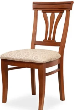Casa Padrino Biedermeier Esszimmer Stuhl Beige / Braun 50 x 56 x H. 96 cm - Massivholz Küchen Stuhl - Massivholz Esszimmer Möbel - Biedermeier Esszimmer Möbel