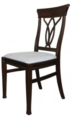 Casa Padrino Biedermeier Esszimmer Stuhl ohne Armlehne Beige / Braun - Möbel Restaurant Hotel Gastronomie Bestuhlung