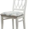Casa Padrino Biedermeier Esszimmer Stuhl Türkis / Weiß 50 x 56 x H. 96 cm - Massivholz Küchen Stuhl - Massivholz Esszimmer Möbel - Biedermeier Esszimmer Möbel