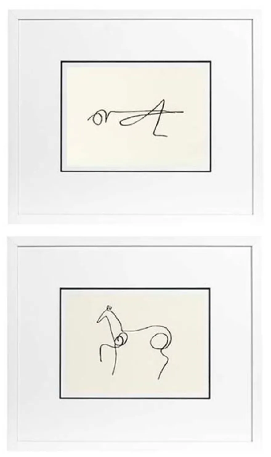 Casa Padrino Bilder 2er Set Picasso 65 x H. 154 cm - Luxus Hotel Dekoration