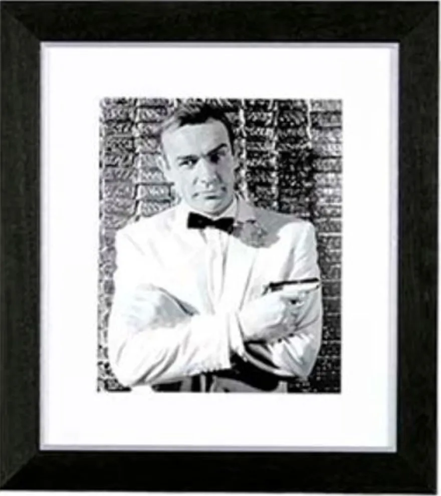 Casa Padrino Bilder Set 4 Gentlemen Dunkelbraun / Silber 43 x H. 48 cm - Luxus Wanddekoration