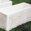 Casa Padrino Blumenkübel Weiß 100 x 40 x H. 45 cm - Rechteckiger Pflanzkübel