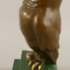 Casa Padrino Bronze Deko Figur Eule auf Büchern H. 22 cm - Schreibtisch Deko Skulptur