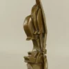 Casa Padrino Bronze Deko Skulptur Geige Bronze / Schwarz H. 41 cm - Abstrakte Schreibtisch Dekoration