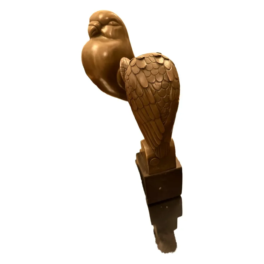 Casa Padrino Bronzefigur Eule Bronze / Schwarz - Dekorative Vogelskulptur im Art Deco Stil
