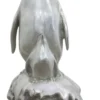 Casa Padrino Bronzefigur Pinguin Mutter mit Kind Silber / Schwarz 22 x 15 x H. 33 cm - Luxus Skulptur