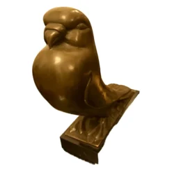 Casa Padrino Bronzefigur Vogel Bronze - Dekorative Tierskulptur mit geschlossenen Augen