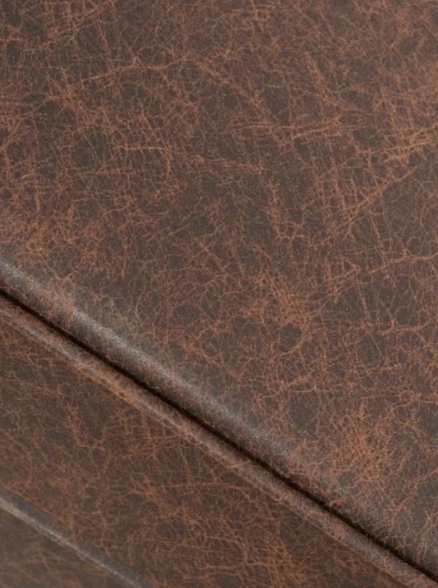 Casa Padrino Chesterfield Ecksofa Vintage Braun 280 x 165 x H. 73 cm - Kunstleder Wohnzimmer Sofa - Chesterfield Möbel