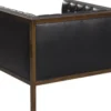 Casa Padrino Chesterfield Echtleder Sessel Schwarz / Braun 91 x 78 x H. 72 cm - Hotel Möbel