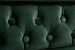 Casa Padrino Chesterfield 3er Sofa in Grün / Braun / Gold 205 x 73 x H. 85 cm - Designer Chesterfield Sofa