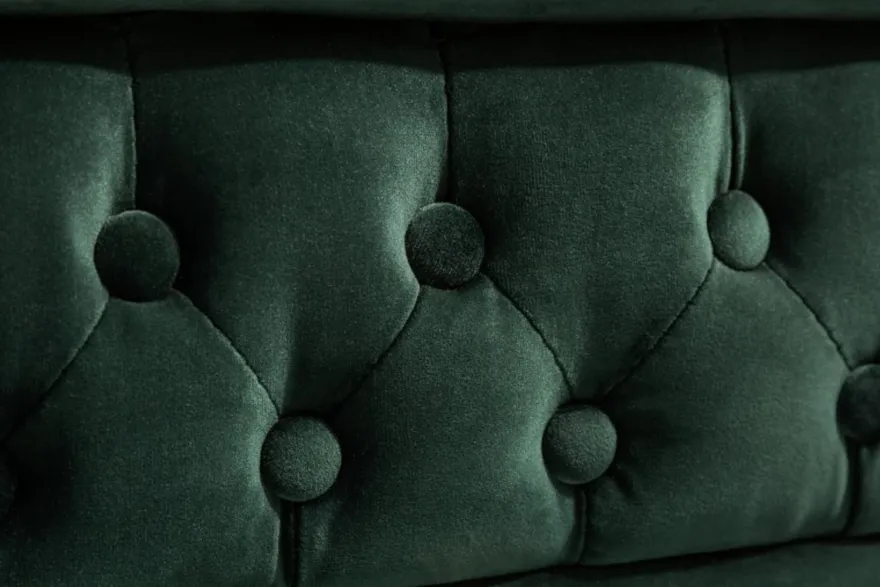 Casa Padrino Chesterfield 3er Sofa in Grün / Braun / Gold 205 x 73 x H. 85 cm - Designer Chesterfield Sofa