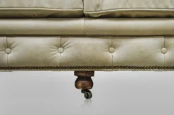 Casa Padrino Chesterfield Luxus Echt Leder Sofa 2,5-Sitzer im Vintage Leder Design, Farbe Galata Sawia, Breite 220 cm