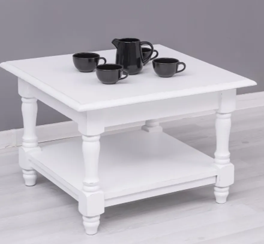 Casa Padrino Couchtisch im Landhausstil, 65 x 65 x 45 cm