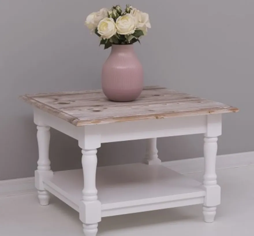 Casa Padrino Couchtisch im Landhausstil, 65 x 65 x 45 cm