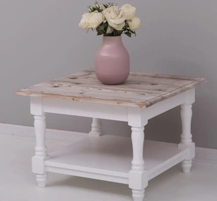 Casa Padrino Couchtisch im Landhausstil, 65 x 65 x 45 cm