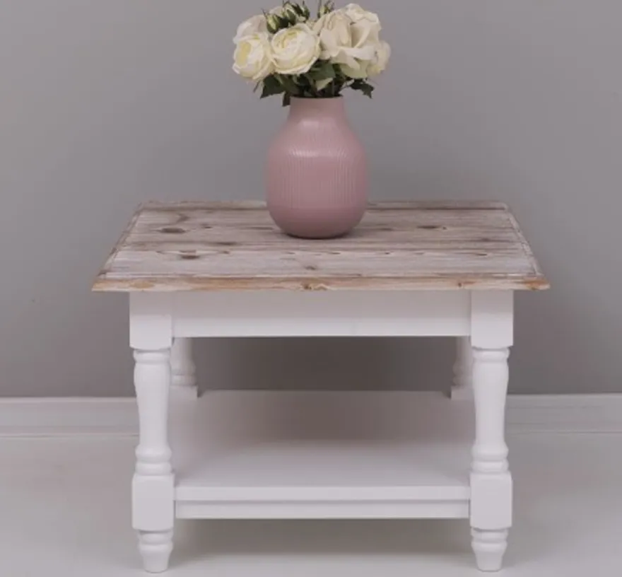 Casa Padrino Couchtisch im Landhausstil, 65 x 65 x 45 cm