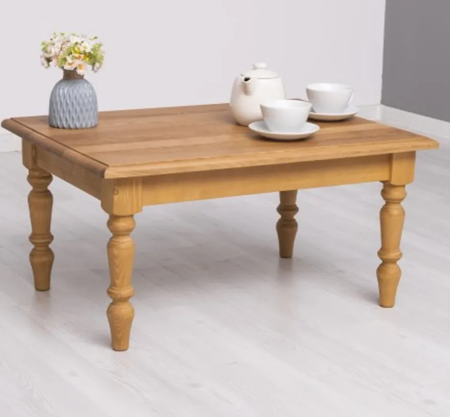 Casa Padrino Couchtisch im Landhausstil mit Eichenholzplatte, 90 x 65 x 45 cm