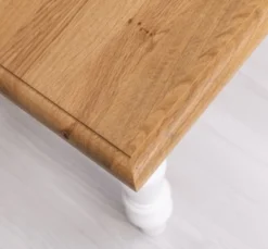 Casa Padrino Couchtisch im Landhausstil mit Eichenholzplatte, 90 x 65 x 45 cm