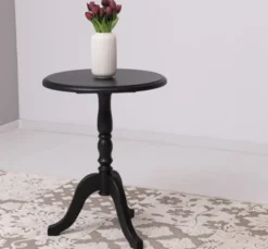 Casa Padrino Couchtisch im Landhausstil Schwarz, 60 x 60 x 78 cm
