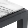 Casa Padrino Couchtisch in bronze mit weißer Marmorplatte 160 x 78 x H. 40 cm - Luxus Wohnzimmermöbel