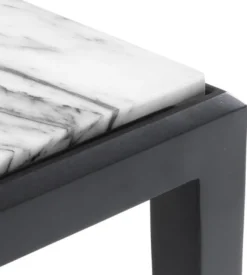 Casa Padrino Couchtisch in bronze mit weißer Marmorplatte 160 x 78 x H. 40 cm - Luxus Wohnzimmermöbel