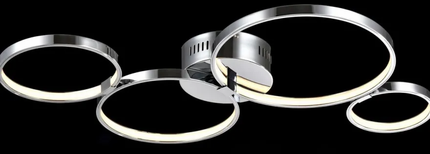 Casa Padrino Decken- und Wandleuchte Silber 74 x 44 x H. 7 cm - Moderne LED Leuchte