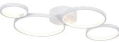 Casa Padrino Decken- und Wandleuchte Weiß 74 x 44 x H. 7 cm - Moderne LED Leuchte