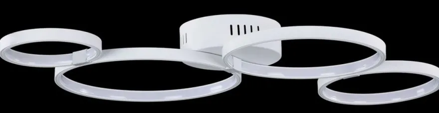 Casa Padrino Decken- und Wandleuchte Weiß 74 x 44 x H. 7 cm - Moderne LED Leuchte