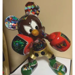 Casa Padrino Deko Figur Boxer Braun / Bunt H. 50 cm - Garten Skulptur