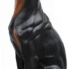 Casa Padrino Dekofigur Dobermann Hund Schwarz / Braun 29 x 42 x H. 92 cm - Wetterbeständige Deko Skulptur - Wohnzimmer Deko - Garten Deko - Deko Tierfigur