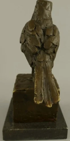 Casa Padrino Dekofigur Vogel Bronze / Schwarz 10 x 13 x H. 20 cm - Bronze Figur - Deko Skulptur - Wohnzimmer Deko - Schreibtisch Deko