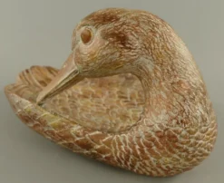 Casa Padrino Deko Holz Schale Schwan Braun 38 cm - Küchen & Tisch Dekoration