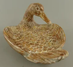 Casa Padrino Deko Holz Schale Schwan Braun 38 cm - Küchen & Tisch Dekoration